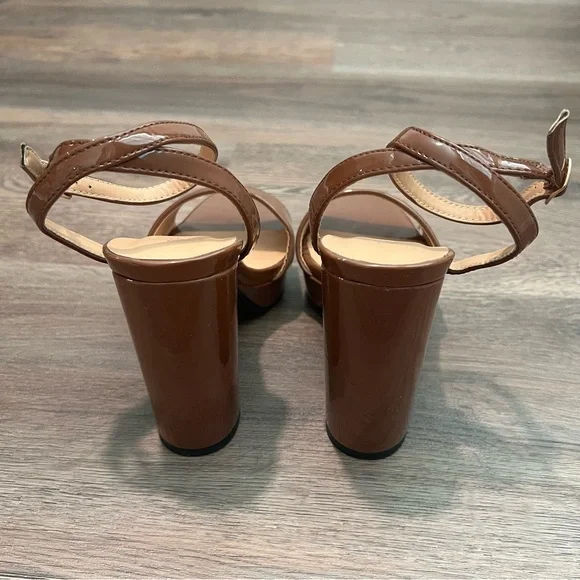 Windsor Elegant Brown Platform Heels - Picture 8 of 9